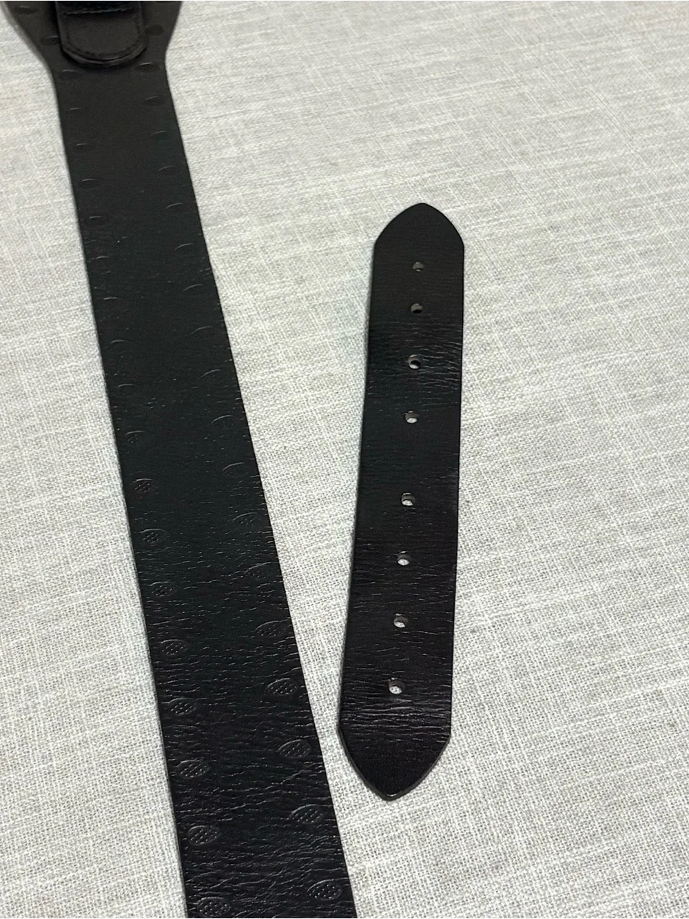 Linea Pelle Black Leather Double-Ring Belt with Antique Gold Buckles Y2K